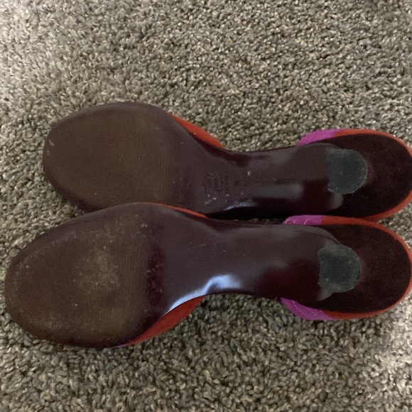 👠Colorful suede Via Spiga heels sz 9 1/2. These heels are amazing 🤩🤩 👠 - Picture 5 of 8